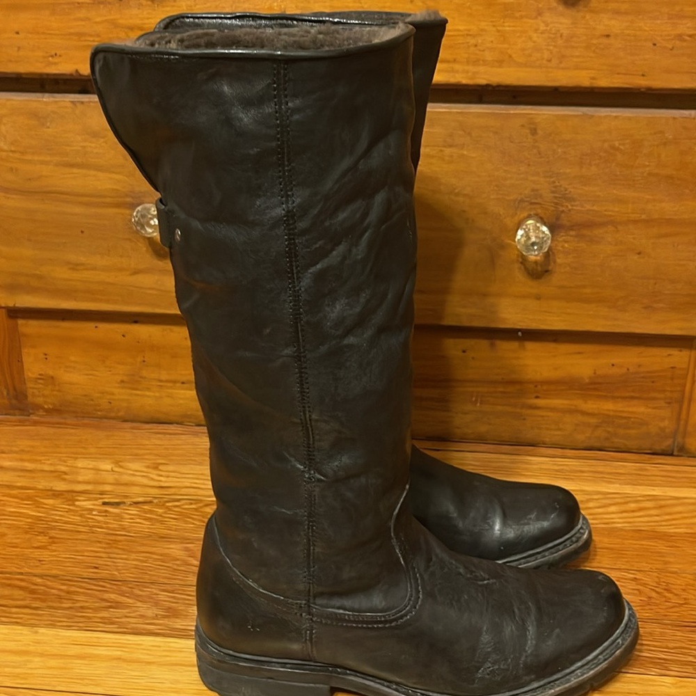 Frye shearing/ fleeces winter tall  riding boots womens size 9.5B - Picture 4 of 14